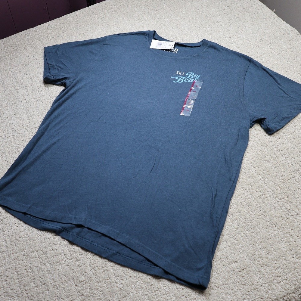 Mad Engine Ski Big Bear Winter Wonderland Graphic T-Shirt Blue XXL MEXXPT4MSC